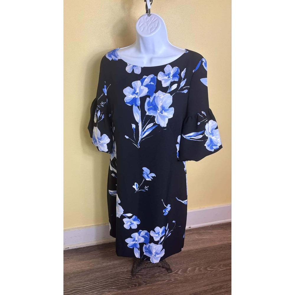 Lauren Ralph Lauren Black‎ Floral Formal Dress Women's Size 10